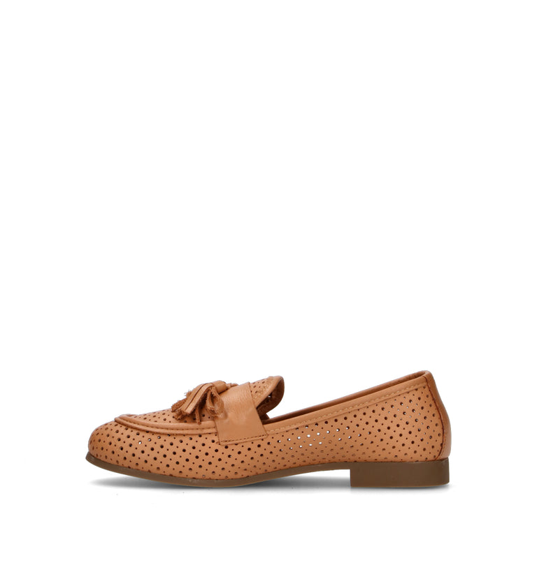 GRAFIA Mocassino donna tan in pelle