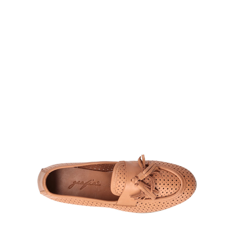 GRAFIA Mocassino donna tan in pelle