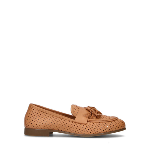 GRAFIA Mocassino donna tan in pelle