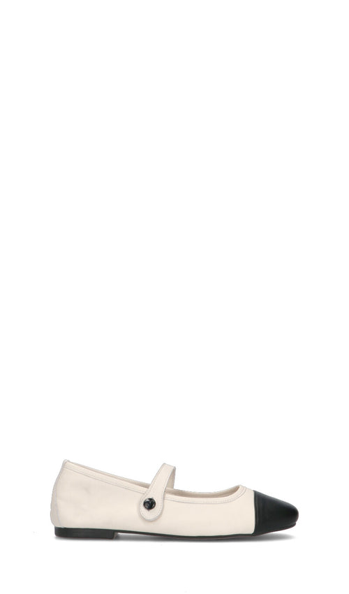 GRAFIA Ballerina donna bianca/nera in pelle