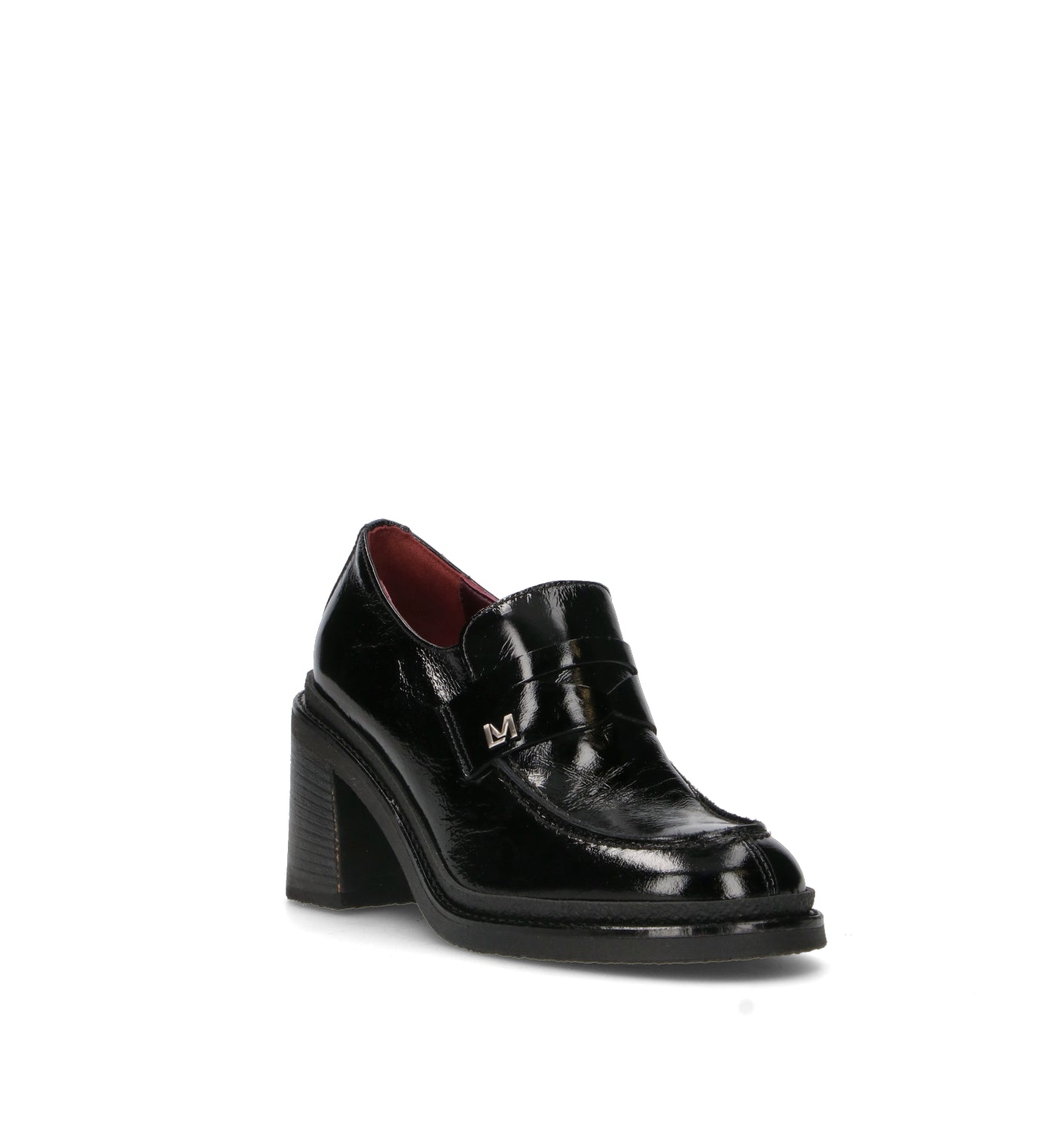 LORENZO MARI Mocassino donna nero in pelle