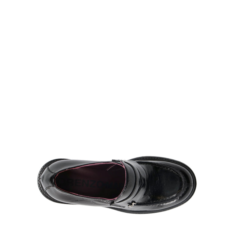 LORENZO MARI Mocassino donna nero in pelle