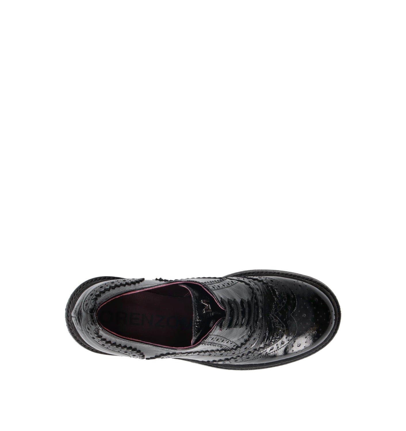 LORENZO MARI Stringata donna nera in pelle