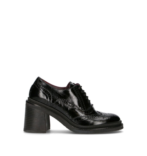 LORENZO MARI Stringata donna nera in pelle