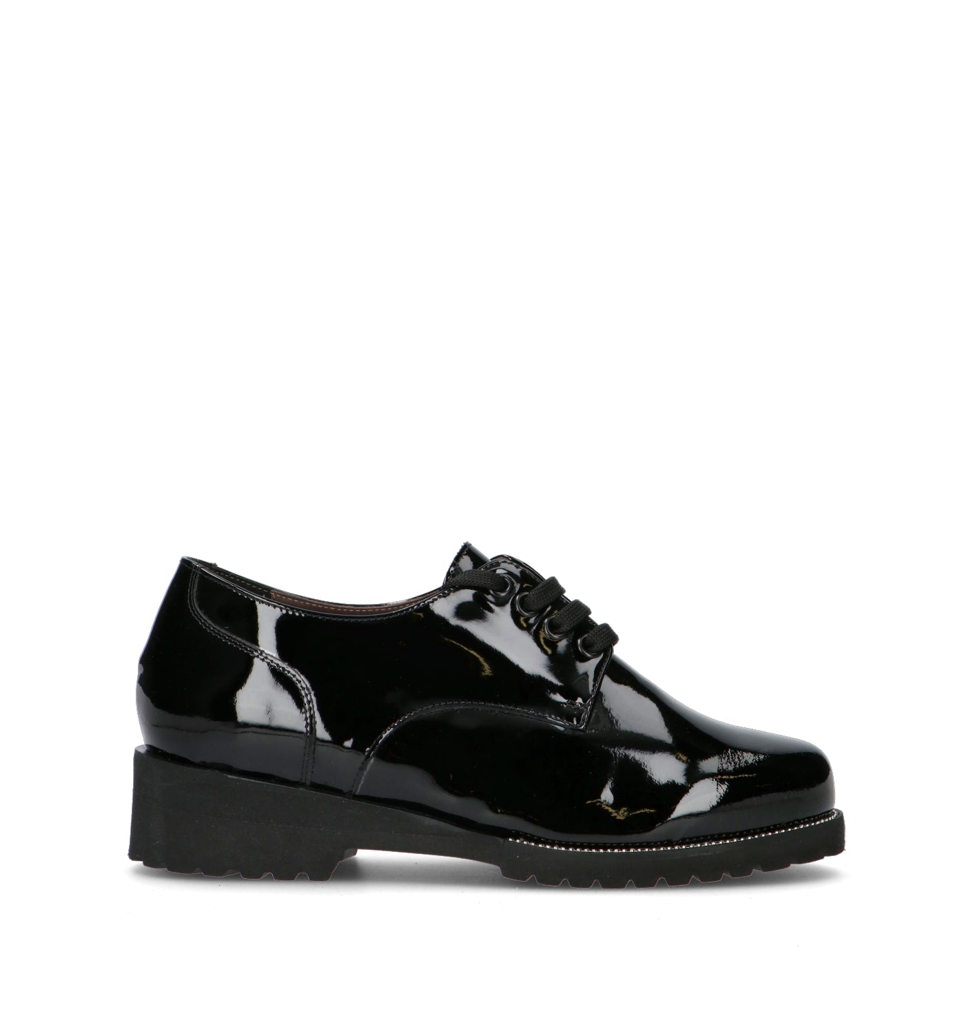 ELITE TOMASI Stringata donna nera in pelle