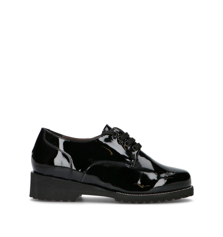 ELITE TOMASI Stringata donna nera in pelle