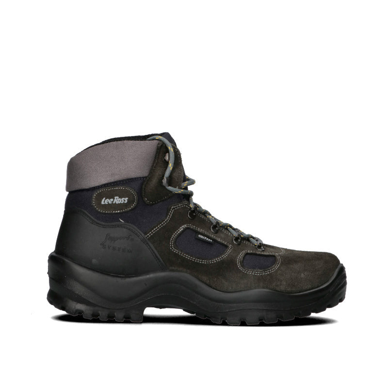 GRISPORT Scarpa da trekking uomo grigia in pelle e tessuto