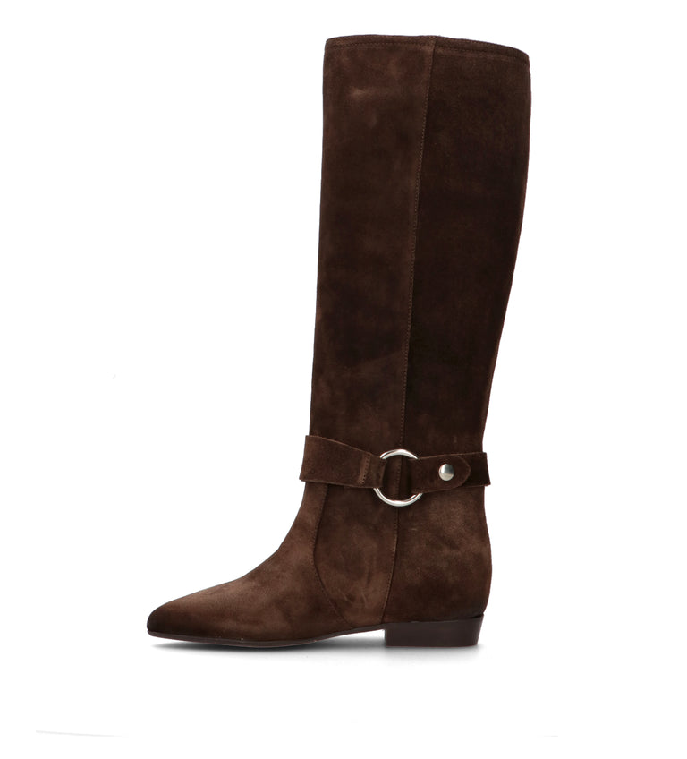 PHIL MELVIS Stivale donna testa di moro in suede