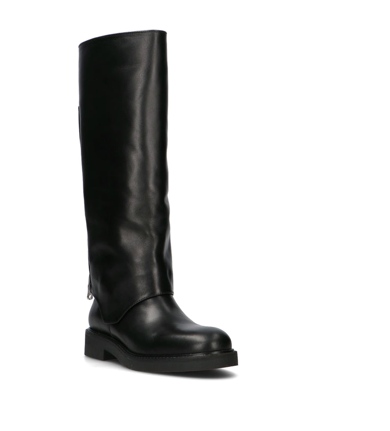 PHIL MELVIS Stivale donna nero in pelle