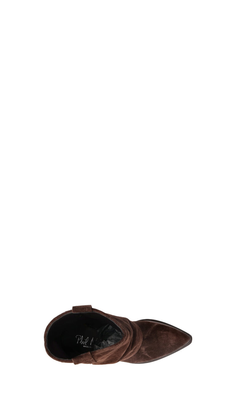 PHIL MELVIS Tronchetto donna marrone in suede