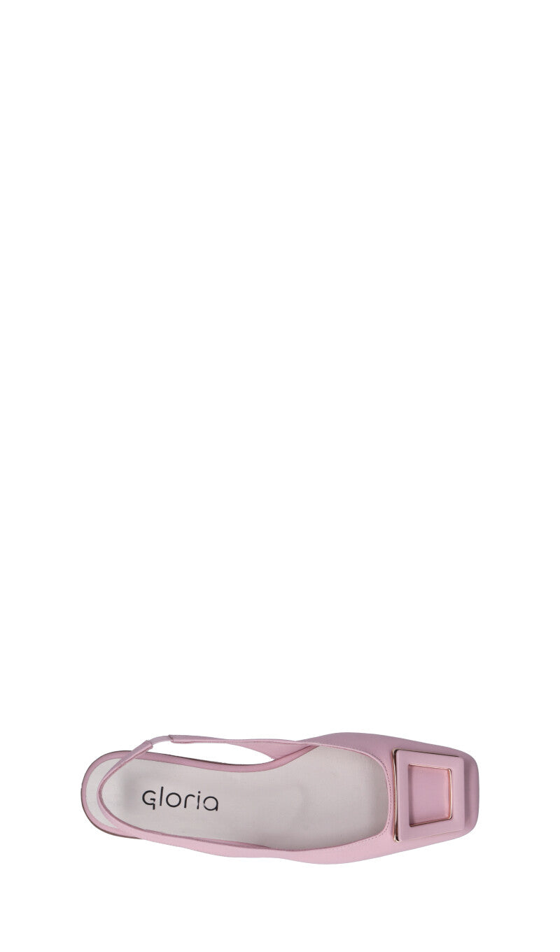 GLORIA SHOES Decollete donna rosa in pelle