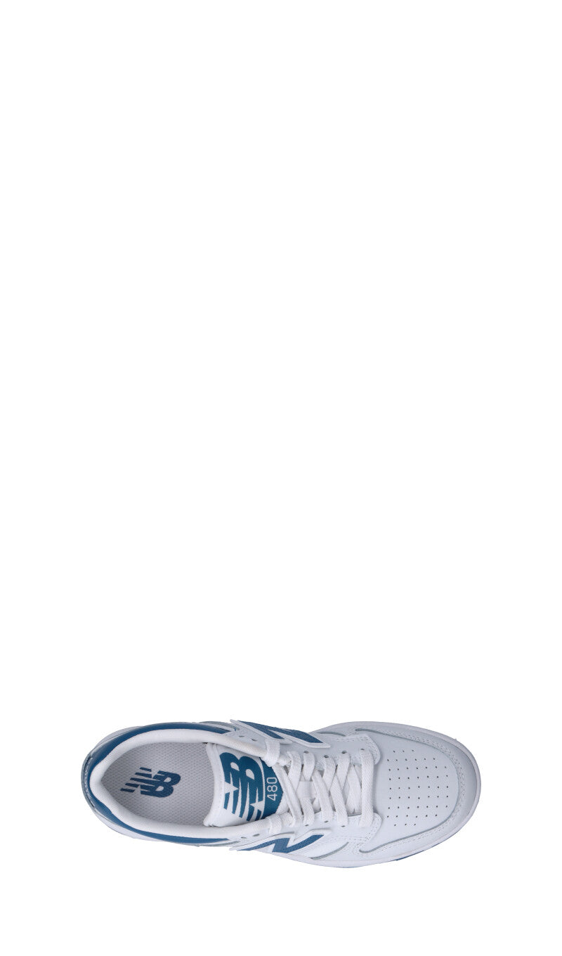NEW BALANCE Sneaker ragazzo bianca/azzurra in pelle