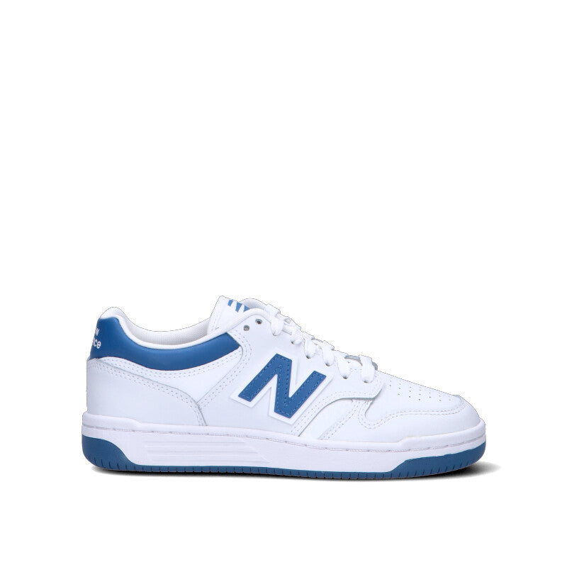 NEW BALANCE Sneaker ragazzo bianca/azzurra in pelle