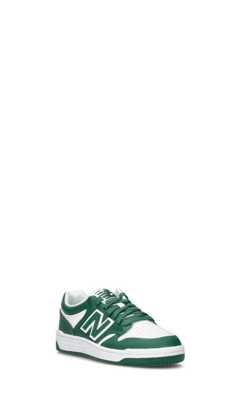 NEW BALANCE 480 Sneaker ragazzo verde/bianca in pelle