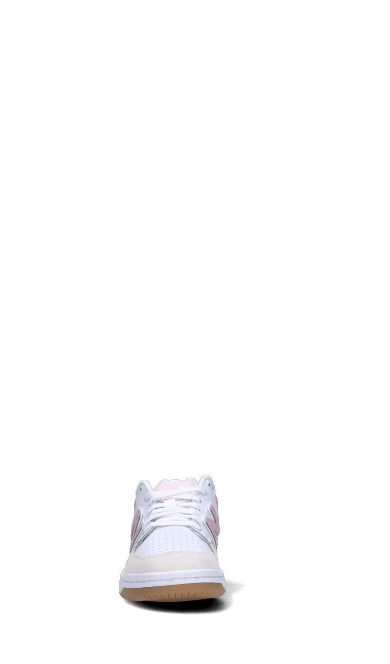NEW BALANCE - 480 Sneaker ragazza bianca/rosa in pelle