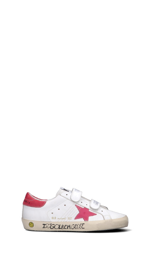 GOLDEN GOOSE Sneaker ragazza bianca/fucsia in pelle