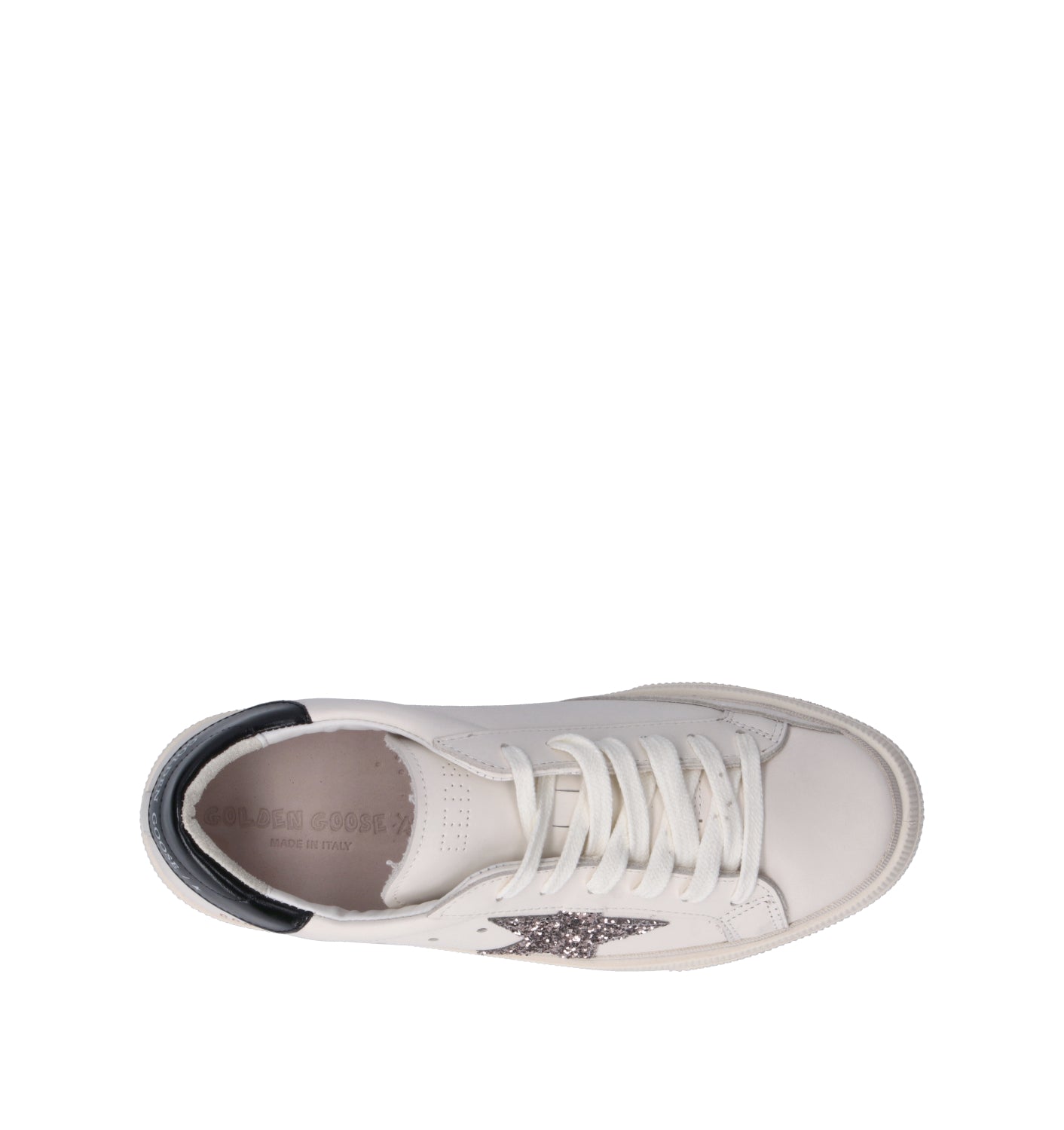 GOLDEN GOOSE MAY Sneaker ragazzi bianca in pelle
