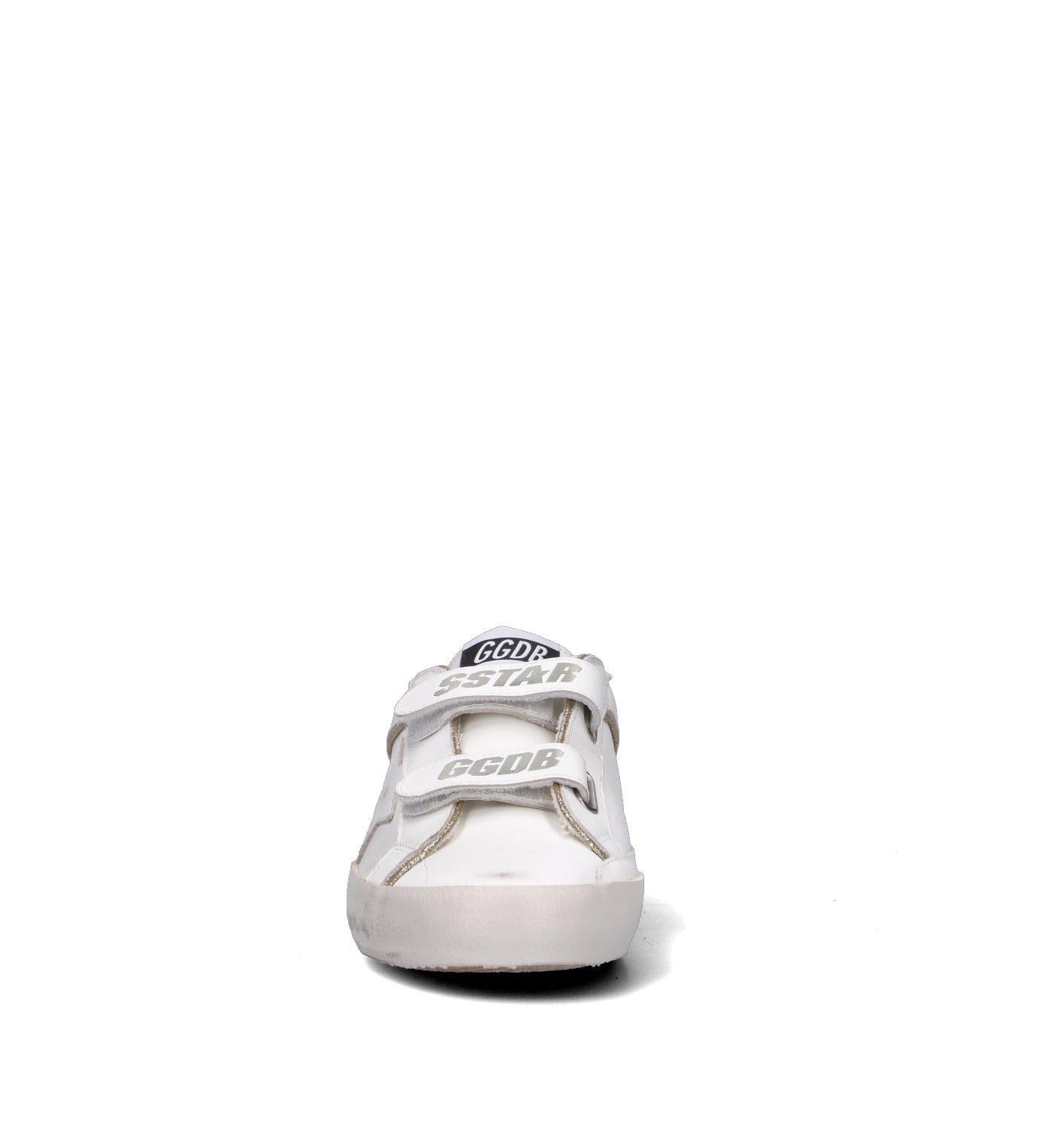 GOLDEN GOOSE OLD SCHOOL DOUBLE QUARTER WITH LIST Sneaker ragazzi bianca in pelle