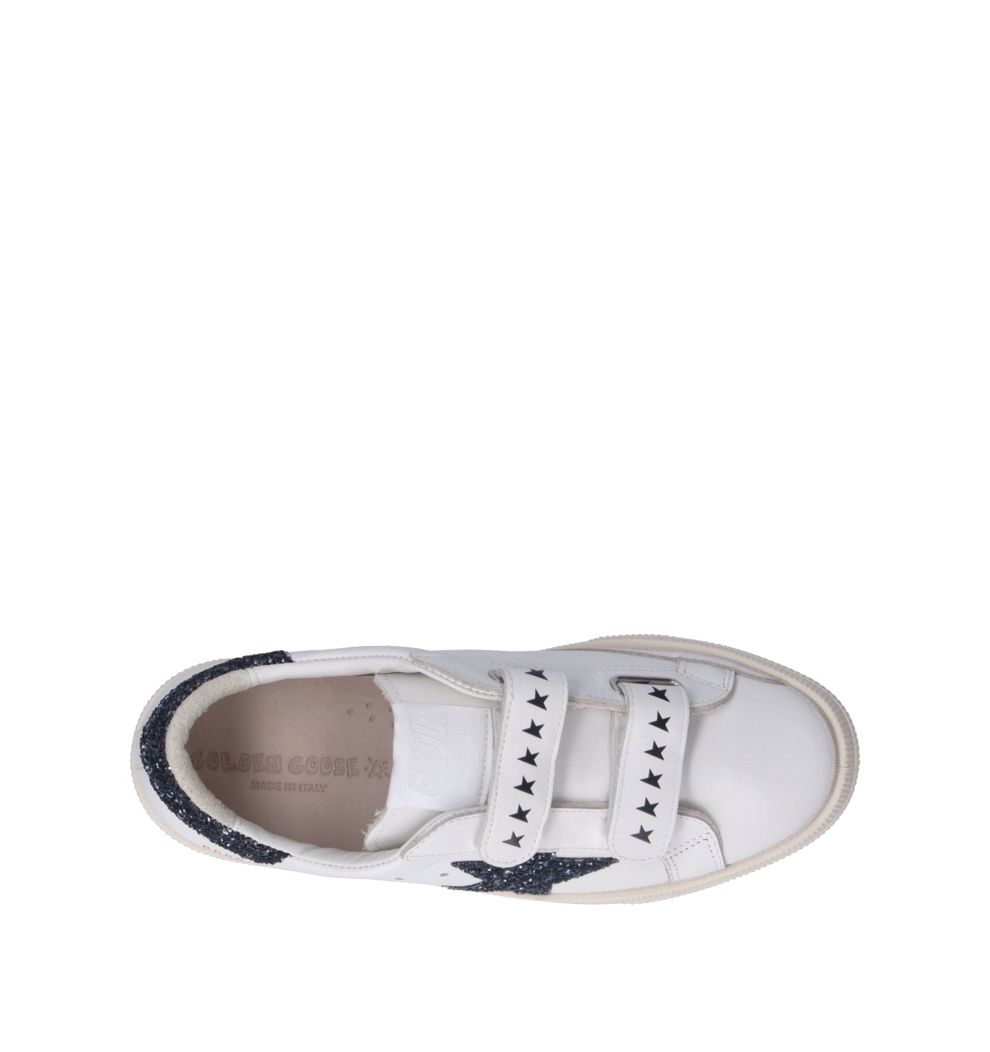 GOLDEN GOOSE MAY SCHOOL Sneaker ragazzi bianca in pelle