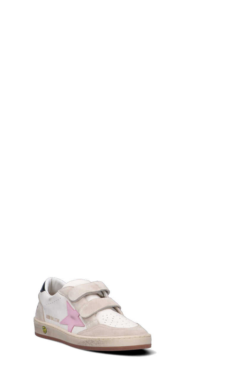 GOLDEN GOOSE - BALL STAR STRAP Sneaker ragazza bianca in pelle