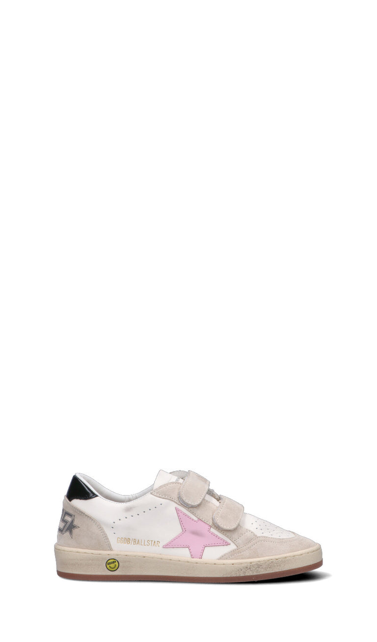 GOLDEN GOOSE BALL STAR STRAP Sneaker ragazza bianca in pelle Quellogiusto