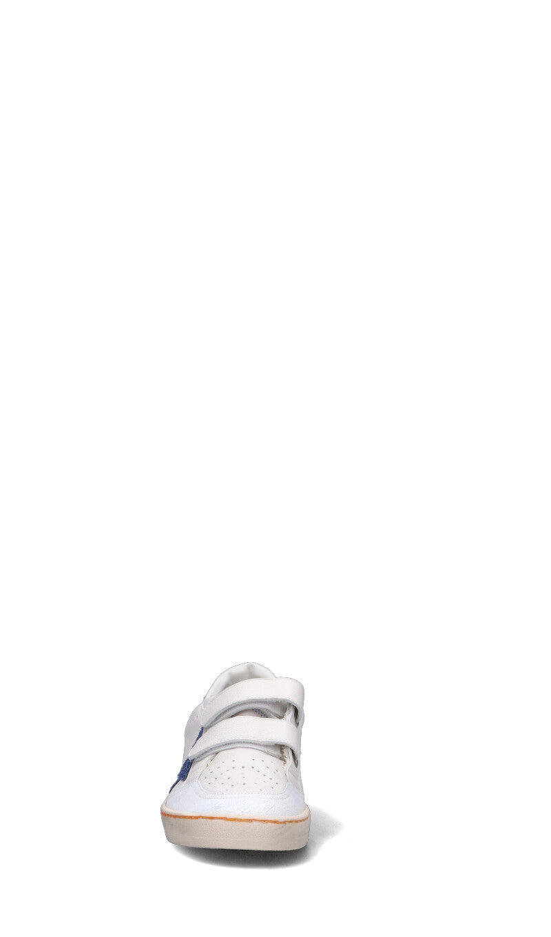 GOLDEN GOOSE - BALL STAR STRAP Sneaker ragazza bianca/azzurra in pelle