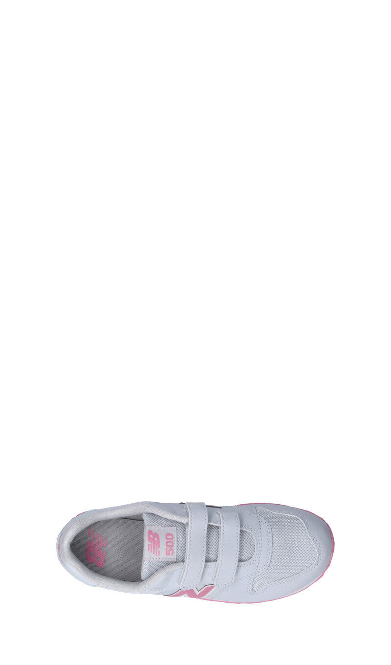 NEW BALANCE 500 Sneaker ragazza bianca/rosa