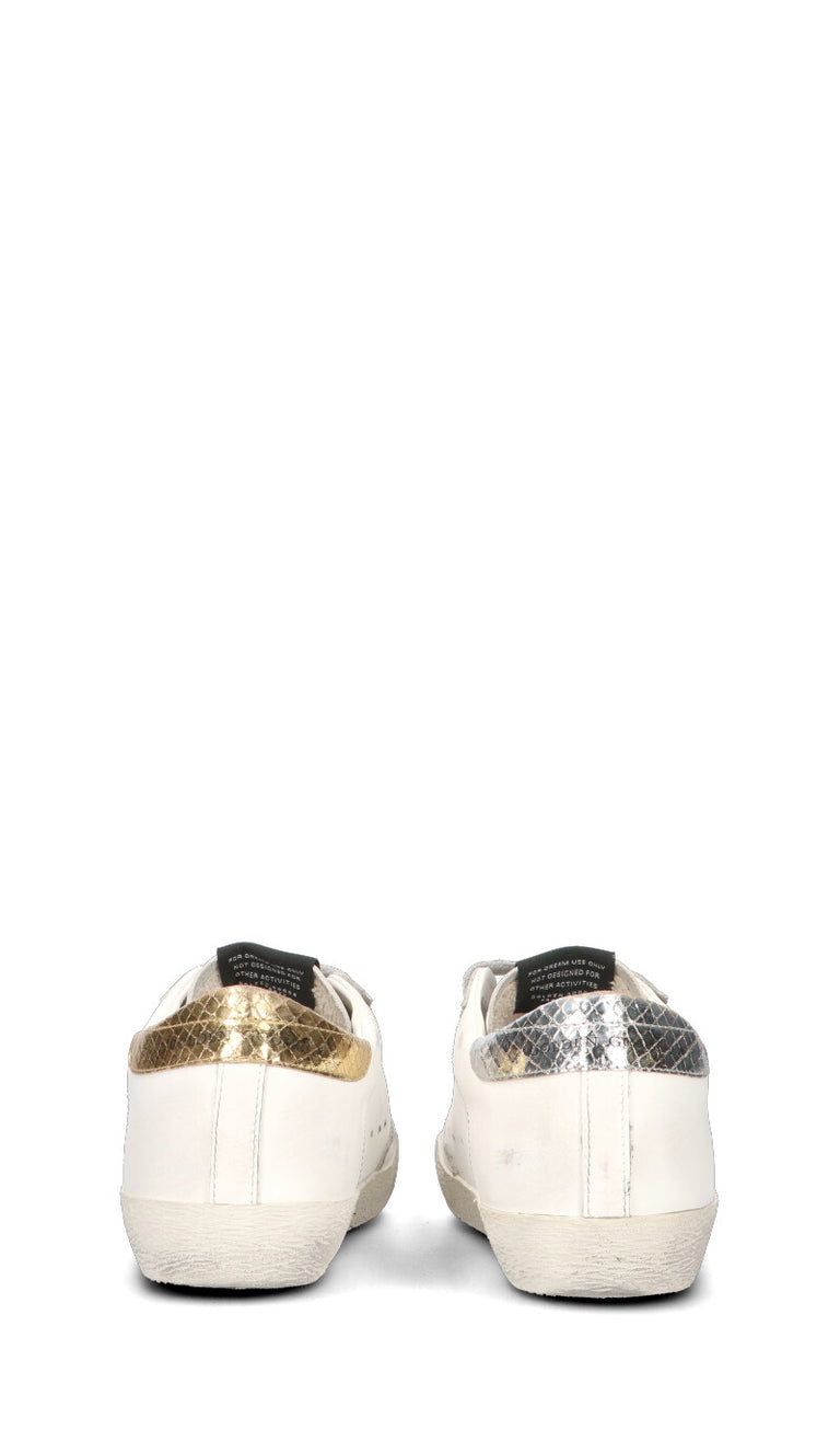 GOLDEN GOOSE - SUPERSTAR Sneaker donna bianca/argento in pelle