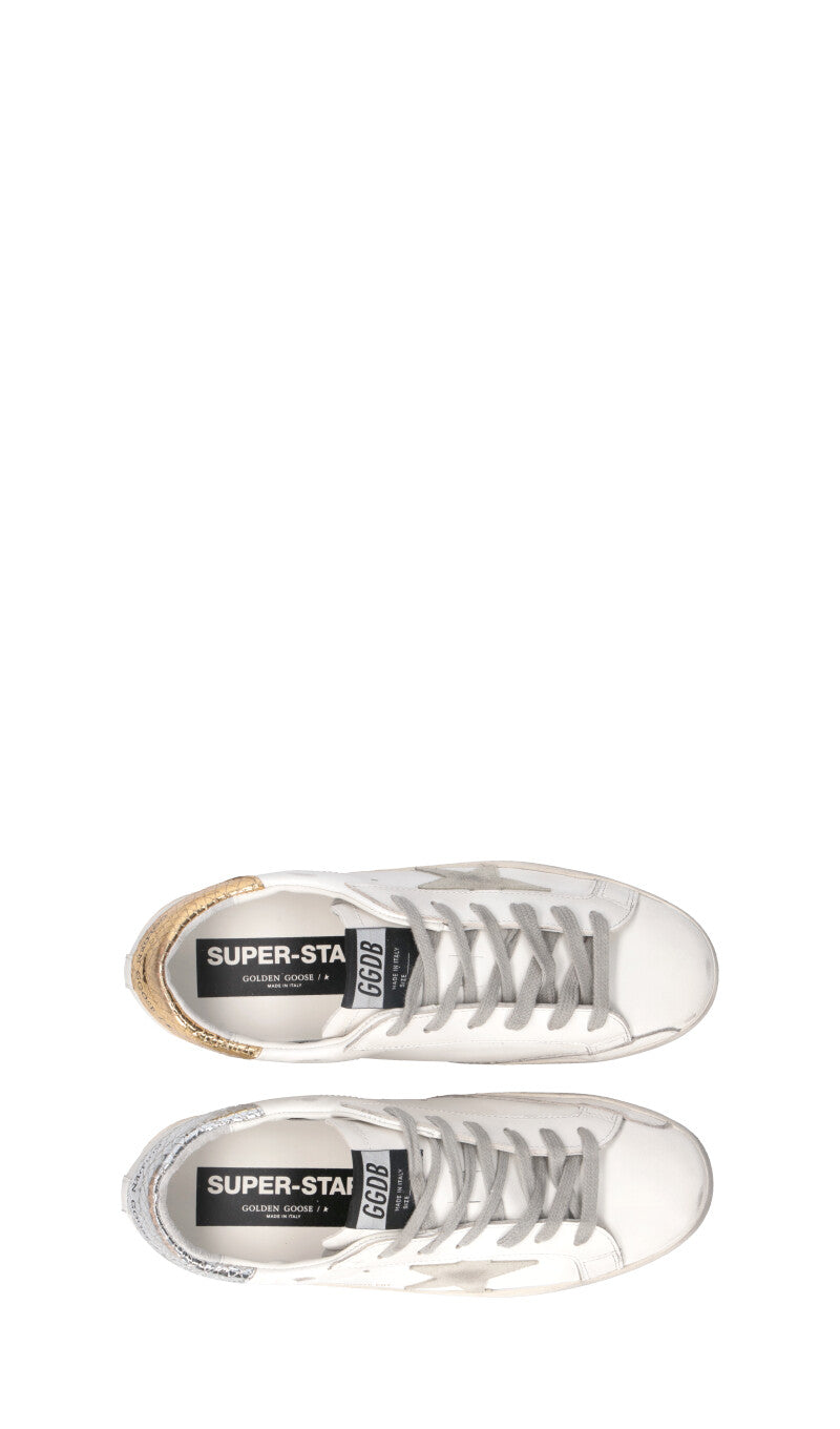 GOLDEN GOOSE - SUPERSTAR Sneaker donna bianca/argento in pelle