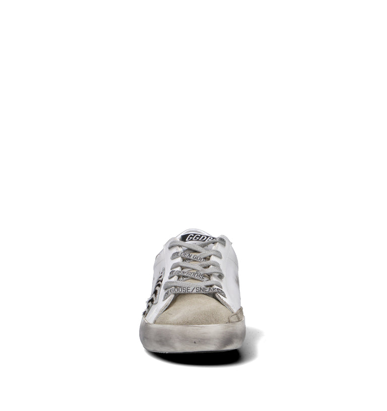 GOLDEN GOOSE SUPER-STAR CLASSIC WITH LIST Sneaker donna bianca in pelle