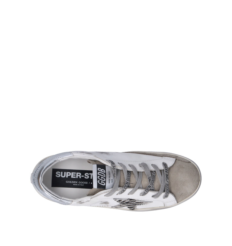 GOLDEN GOOSE SUPER-STAR CLASSIC WITH LIST Sneaker donna bianca in pelle