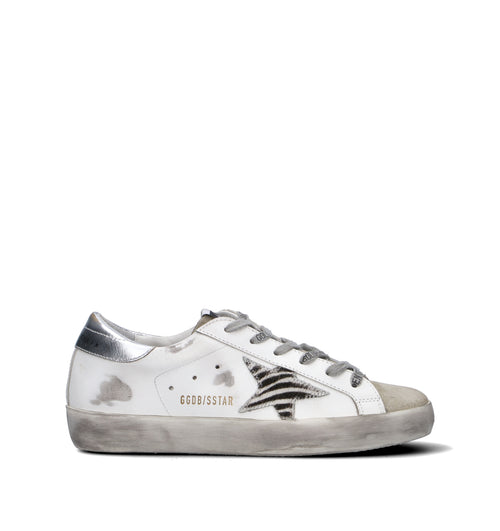 GOLDEN GOOSE SUPER-STAR CLASSIC WITH LIST Sneaker donna bianca in pelle