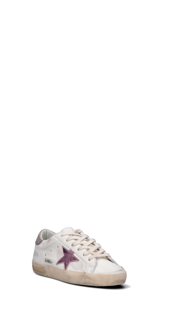 GOLDEN GOOSE SUPER STAR CLASSIC Sneaker donna bianca rosa in pelle Quellogiusto