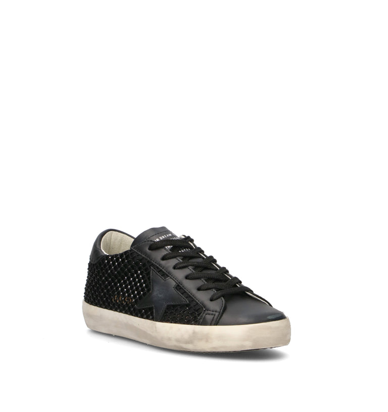 GOLDEN GOOSE SUPERSTAR CLASSIC WITH LIST Sneaker donna nera