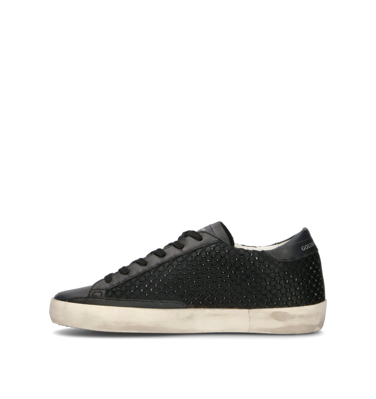 GOLDEN GOOSE SUPERSTAR CLASSIC WITH LIST Sneaker donna nera