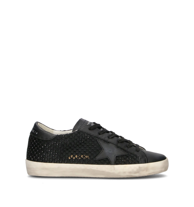 GOLDEN GOOSE SUPERSTAR CLASSIC WITH LIST Sneaker donna nera