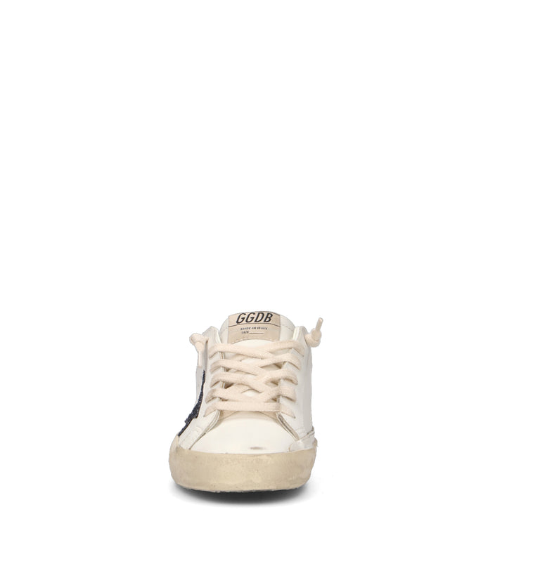 GOLDEN GOOSE SUPER-STAR CLASSIC WITH LIST Sneaker donna bianca in pelle