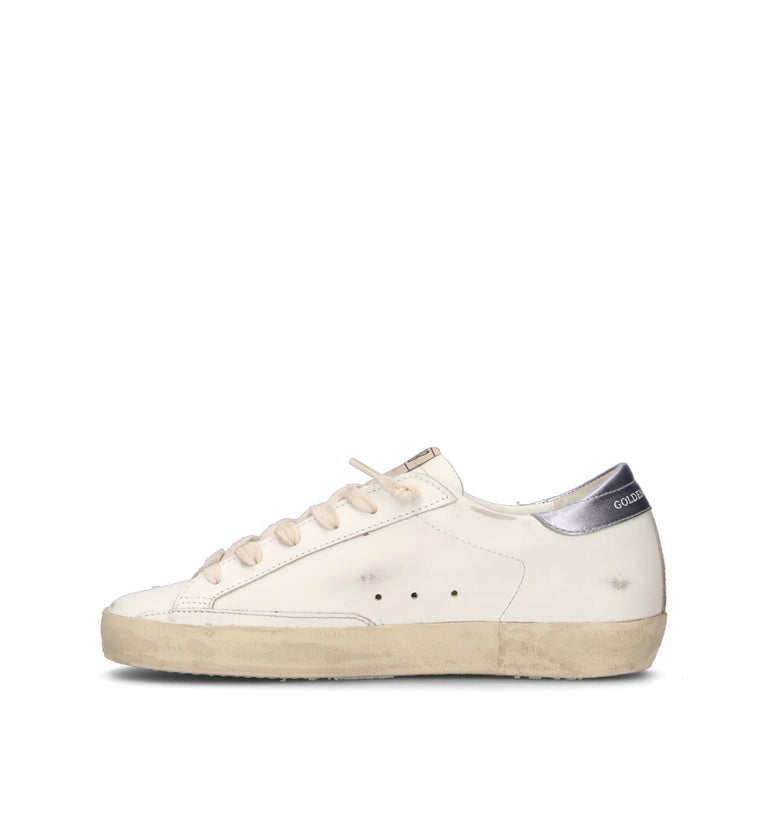 GOLDEN GOOSE SUPER-STAR CLASSIC WITH LIST Sneaker donna bianca in pelle