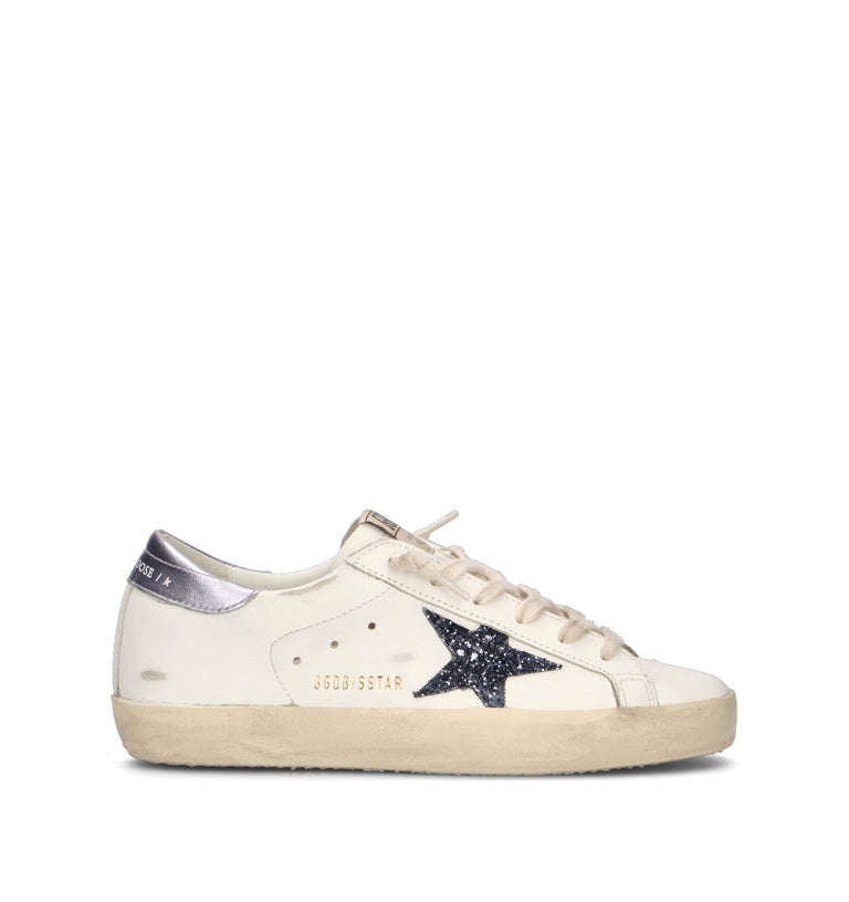 GOLDEN GOOSE SUPER-STAR CLASSIC WITH LIST Sneaker donna bianca in pelle