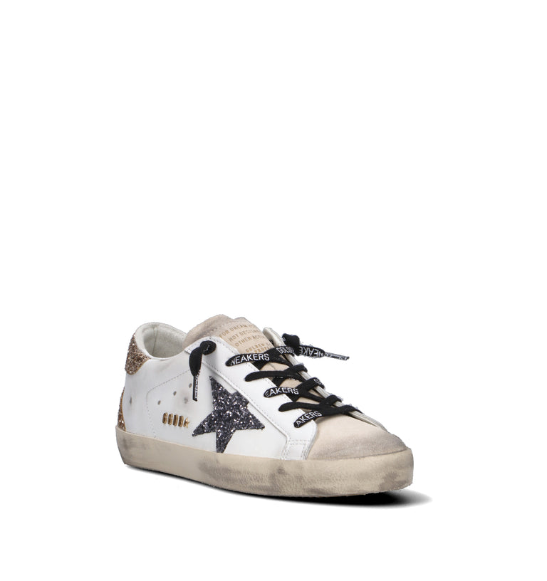 GOLDEN GOOSE SUPER-STAR CLASSIC WITH SPUR Sneaker donna bianca in pelle