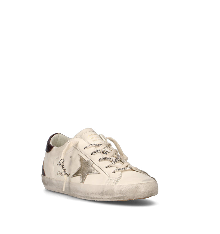 GOLDEN GOOSE SUPER-STAR CLASSIC WITH SPUR Sneaker donna bianca in pelle