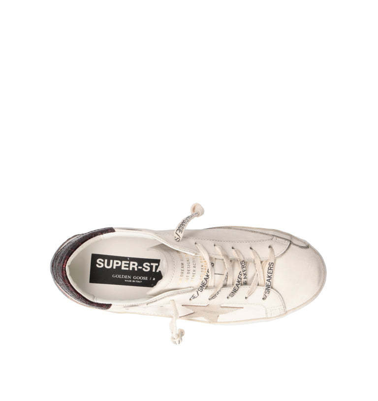 GOLDEN GOOSE SUPER-STAR CLASSIC WITH SPUR Sneaker donna bianca in pelle