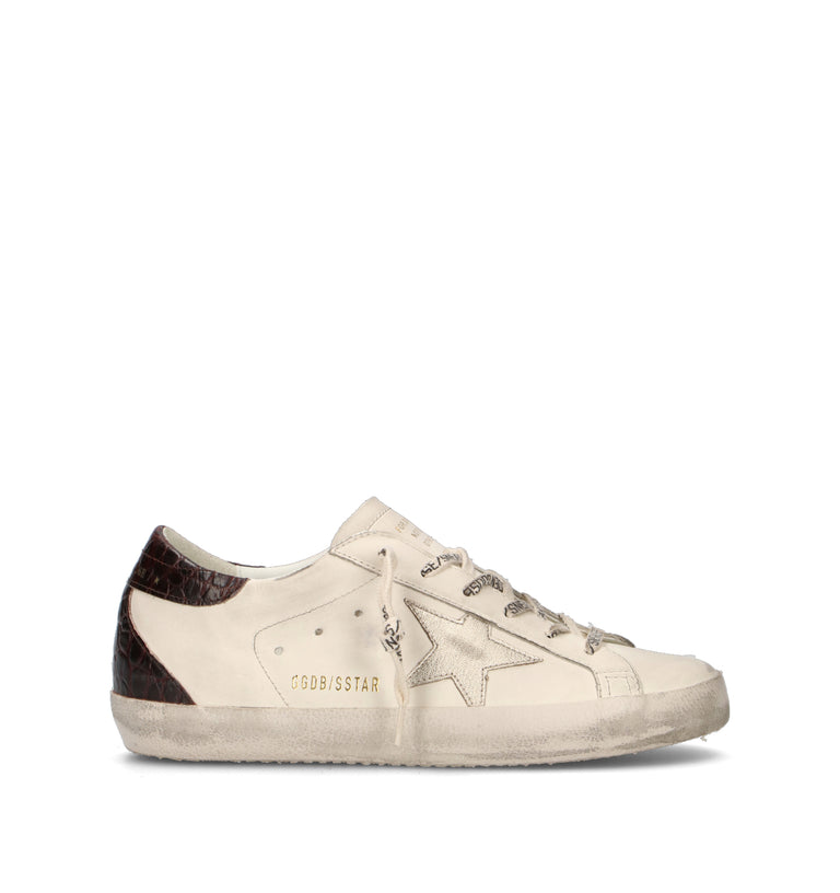 GOLDEN GOOSE SUPER-STAR CLASSIC WITH SPUR Sneaker donna bianca in pelle