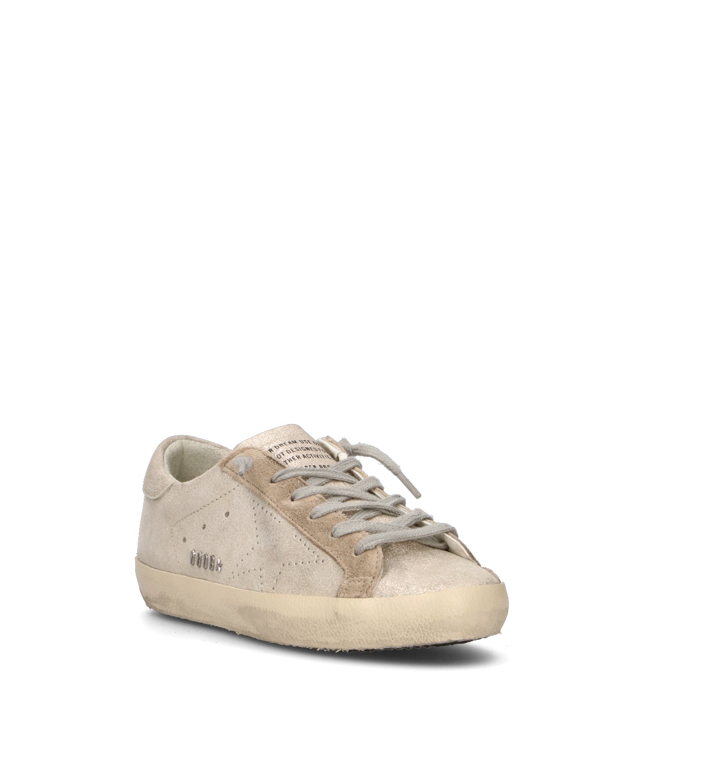 GOLDEN GOOSE SUPER-STAR SKATE Sneaker donna beige in pelle