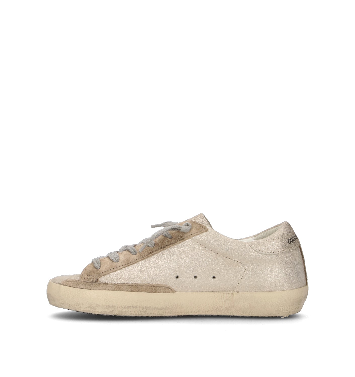 GOLDEN GOOSE SUPER-STAR SKATE Sneaker donna beige in pelle