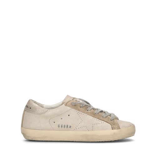 GOLDEN GOOSE SUPER-STAR SKATE Sneaker donna beige in pelle