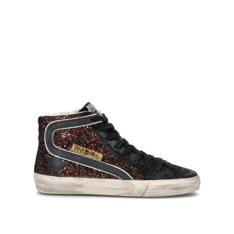 GOLDEN GOOSE SLIDE CLASSIC Sneaker donna nera in pelle