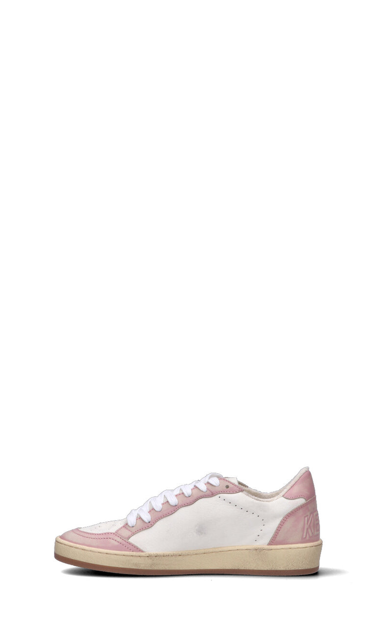 GOLDEN GOOSE BALLSTAR Sneaker donna bianca/rosa in pelle