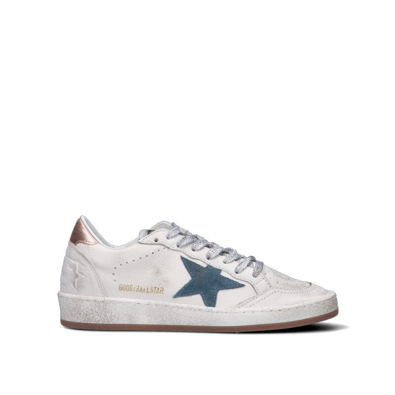 GOLDEN GOOSE BALL STAR Sneaker donna bianca in pelle
