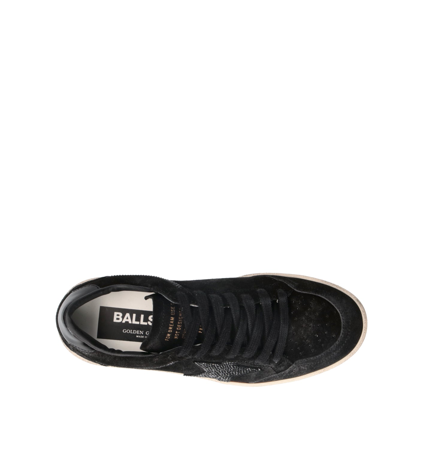 GOLDEN GOOSE BALL STAR Sneaker donna nera con swarovski